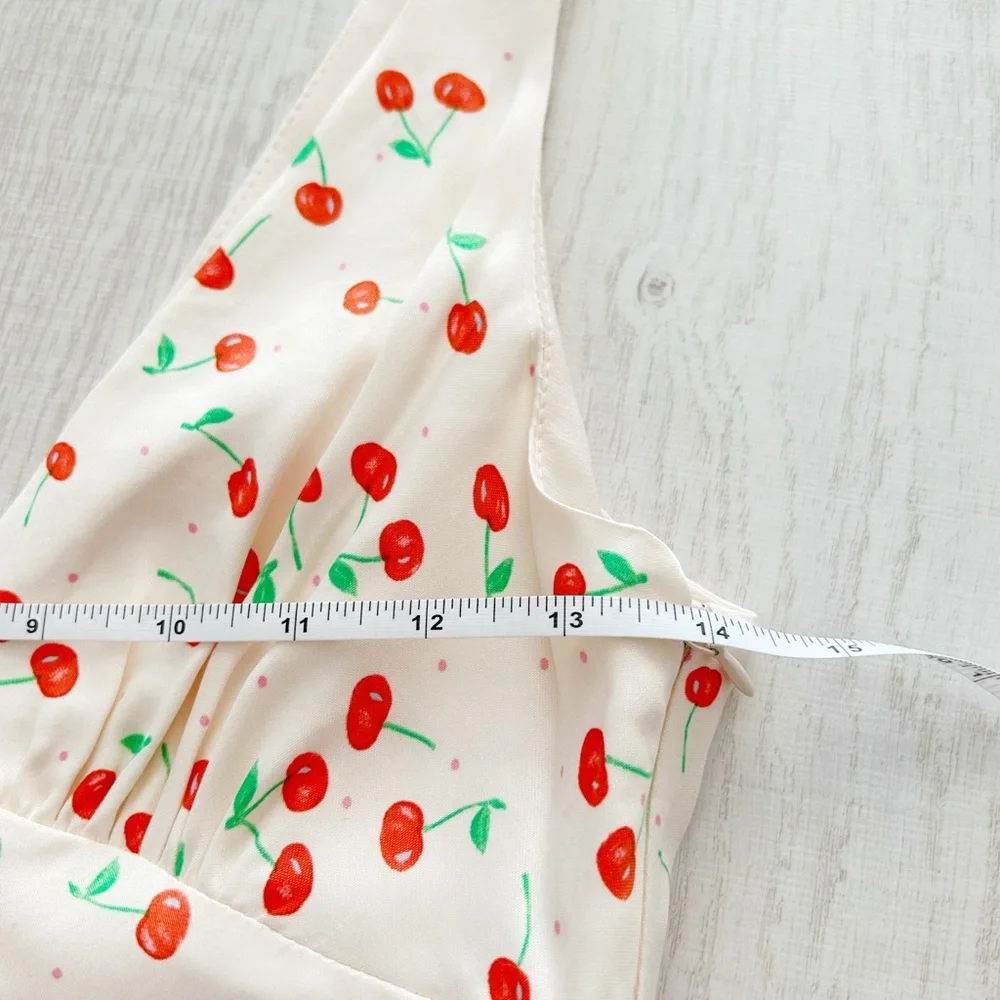 Zara cherry print satin mini dress - Picture 7 of 12